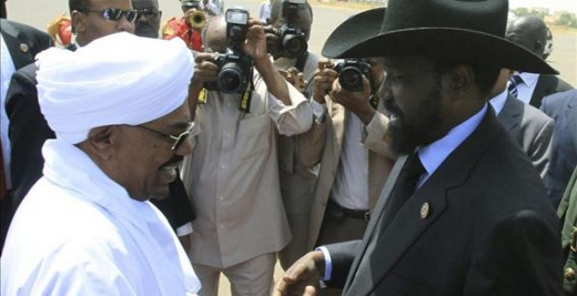 Omar al Bashir, izquierda y Salva Kiir, derecha 